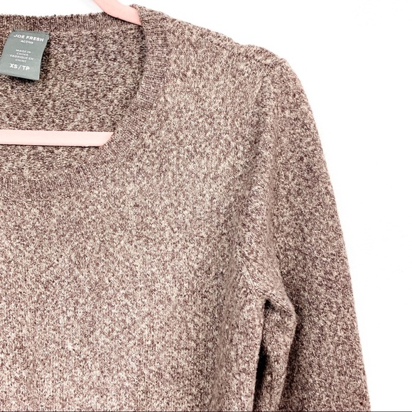 Joe Fresh Long Sleeve Super Soft Brown Sweater - Picture 2 of 8